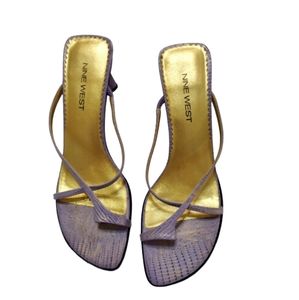 Nine West Lavender/Gold sandals size 7M